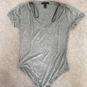 Forever 21 Scoop V-Neck Bodysuit